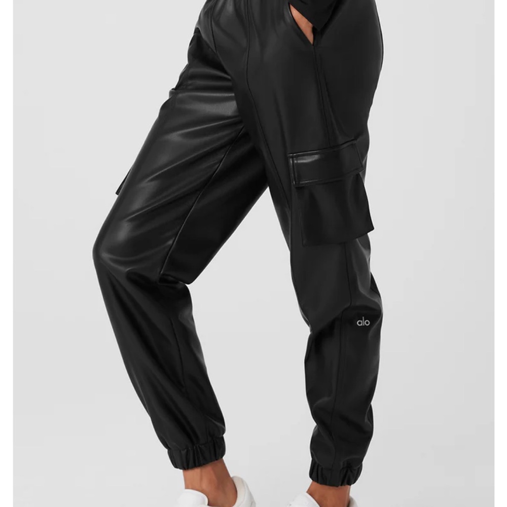ALO Yoga Faux Leather Power Hour Joggers